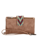 micmacbags Leder-Geldbörse in Hellbraun - (B)17 x (H)10 x (T)3 cm