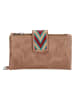 micmacbags Leder-Geldbörse in Hellbraun - (B)17 x (H)10 x (T)3 cm