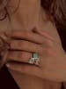 Les Petites Précieuses Rosévergold. Ring mit Edelstein