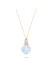 Les Petites Précieuses Rosévergold. Halskette mit Anhänger - (L)46 cm