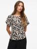 Vila Shirt in Hellbraun/ Creme