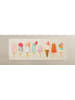 Folkifreckles Chodnik kuchenny "Ice Cream" w kolorze kremowym ze wzorem - 136 x 55 cm