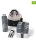 Monbento 7tlg. Lunch-Set "Graphic" in Grau