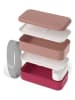 Monbento 8tlg. Lunch-Set in Rosa/ Creme