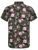 Eight2Nine Hemd in Khaki/ Schwarz/ Rosa