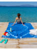 Towel to Go Strandtuch "Towel To Go - Tie Dye" in Blau/ Weiß - (L)200 x (B)200 cm