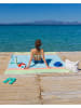 Towel to Go Strandtuch "Towel To Go - Neon" in Grün/ Hellblau - (L)200 x (B)200 cm