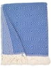 Towel to Go Strandtuch "Atom XXL" in Blau/ Weiß - (L)250 x (B)200 cm