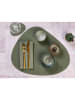 Björn 6-delige set: placemats groen/crème - (L)44 x (B)37 cm