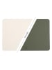 Björn 6-delige set: placemats crème/groen - (L)44,5 x (B)30 cm