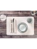 Björn 6-delige set: placemats crème/groen - (L)44,5 x (B)30 cm