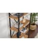 Scandinavia Concept Bücherregal ''Elysian'' in Schwarz/ Hellbraun - (B)90 x (H)180 x (T)33,5 cm