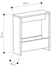 Scandinavia Concept Beistelltisch ''Simpi'' in Weiß - (B)55 x (H)60 x (T)20 cm