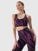 4F Sport-BH in Lila/ Schwarz - Low