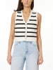 Scotch & Soda Gebreide gilet wit/zwart