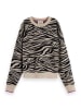 Scotch & Soda Sweter w kolorze beżowo-czarnym