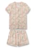 Sanetta Pyjama in Beige/ Apricot/ Grün