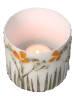 Kersten 3-delige set: bloempotten "Dried Flowers" crème - (H)8 x Ø 9 cm