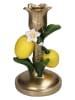 Kersten Kaarshouder "Lemon" geel/groen/goudkleurig - (H)18 x Ø 10 cm