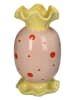 Kersten Vase "Candy" in Rosa/ Gelb - (B)12 x (H)23 x (T)11 cm