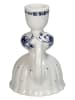 Kersten Kaarsenhouder "Cup" wit/donkerblauw - (B)10 x (H)12 x (D)8 cm