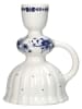 Kersten Kaarsenhouder "Cup" wit/donkerblauw - (B)10 x (H)12 x (D)8 cm
