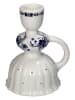 Kersten Kerzenständer "Cup" in Weiß/ Dunkelblau - (B)10 x (H)12 x (T)8 cm