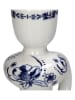 Kersten Kaarsenhouder "Cup" wit/donkerblauw - (B)10 x (H)12 x (D)8 cm