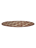 Kersten 6-delige set: placemats bruin/beige - Ø 35 cm