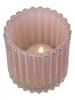 Kersten 2-delige set: windlichten lichtroze - (H)7,5 x Ø 7,5 cm