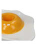 Kersten Świecznik "Egg" w kolorze biało-złotym - 15 x 10 x 4 cm