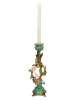 Kersten Kerzenständer in Gold/ Grün - (B)11 x (H)35 x (T)10 cm