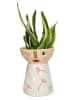 Kersten Bloempot "Face" crème/beige - (H)22 x Ø 17 cm