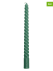 Kersten 2-delige set: staafkaarsen groen - 2x 4 stuks