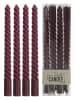 Kersten 2-delige set: staafkaarsen paars - 2x 4 stuks