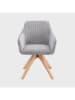 Homla Stoel "Pesa" lichtgrijs - (B)56 x (H)82 x (D)60 cm