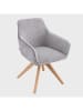Homla Stuhl "Pesa" in Hellgrau - (B)56 x (H)82 x (T)60 cm