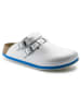 Birkenstock Skórzane chodaki "Kay" w kolorze białym
