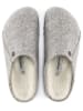 Birkenstock Skórzane chodaki "Zermatt Shearling" w kolorze szarym
