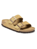 Birkenstock Leren slippers "Arizona" lichtbruin