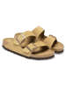 Birkenstock Leren slippers "Arizona" lichtbruin