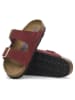 Birkenstock Skórzane klapki "Arizona" w kolorze czerwonym