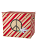 Rice Aufbewahrungskiste in Rot/ Beige - (B)41 x (H)52 x (T)37 cm