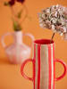 Rice Vase in Beige/ Rot - (H)22 cm