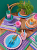 Rice Placemat paars/groen - (L)32 x (B)42 cm