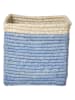 Rice Aufbewahrungskorb in Hellblau/ Creme - (B)20 x (H)20 x (T)20 cm