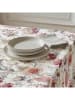 Mint Rugs Tafellaken "Floral Afrodita" wit/lichtroze