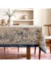 mint Deco Tischdecke "Natural Yute" in Creme/ Blau