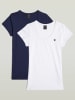 G-Star 2-delige set: shirts wit/donkerblauw