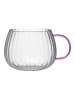 Vialli Design 2er-Set: Gläser "Tulip" in Transparent/ Pink - 350 ml